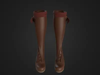 Women Boots 03 Low-poly 3D model