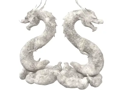 Chinese Dragon Decoration Statue v1 001 Low-poly 3D model