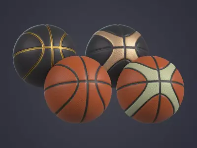 Basketballs Low-poly 3D model