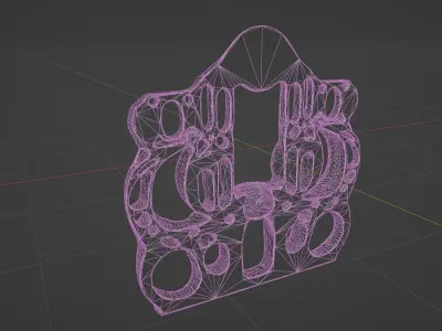 Organic Home shell Exterior  Low-poly 3D model
