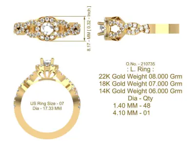 Ladies Ring 3D print model