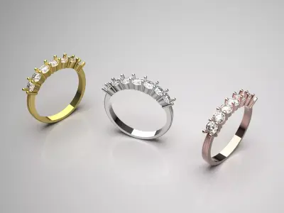 wedding bridal stl 3d ring model jr00030 3D print model