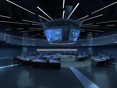 monitoring Center Command Center 3D model