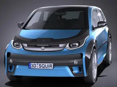 Generic Electric Car 2017 3D model