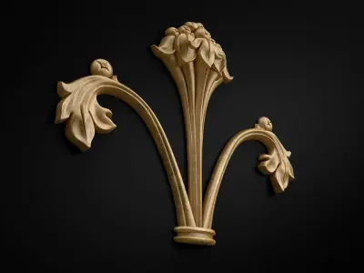 Carved decor 3D model 21