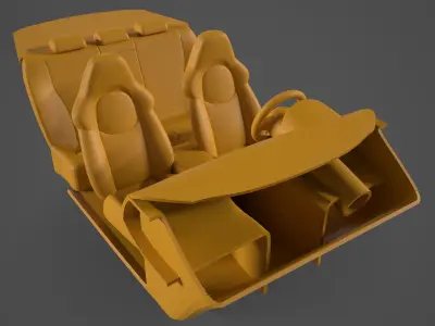 LEXUS RC F CAR INTERIOR 3D print model