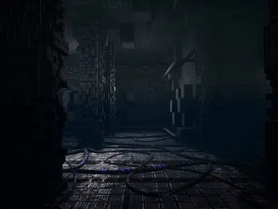 Sci-fi Alien Lair Low-poly 3D model