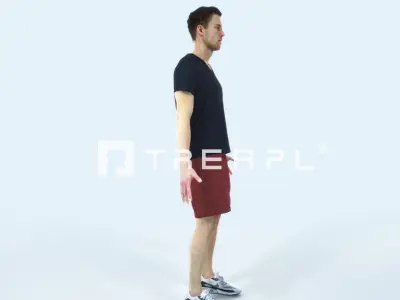 Virtue L Animated Rigged Sports Man Low-poly 3D model