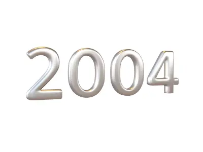 Year Number 2004 v1 003 Low-poly 3D model
