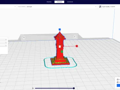 medieval urban stone lantern 3 3D print model