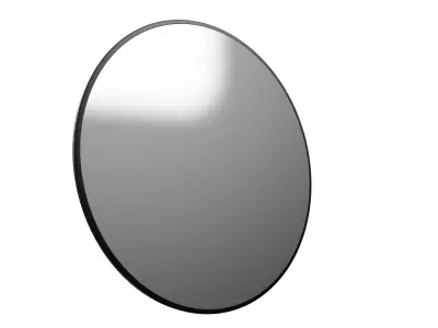 Minimalist Round Wall Mirror Low-poly 3D model