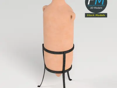Roman amphora on stand 3 3D model