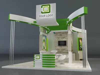  Booth Exhibition Stand a233a 3D model