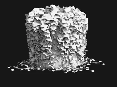 Ivy in round tubs 3D model