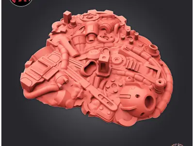 Mecanical Parts Debris 3D print model