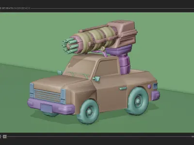 The Blue of Death Low-poly 3D model