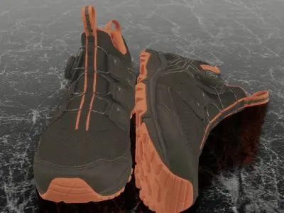 ASICS GEL FUJI RADO 3D SHOES Low-poly 3D model