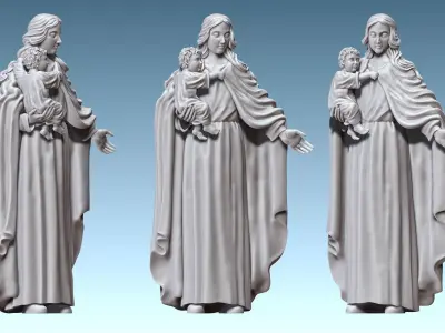 La Virgen y Jesus - Virgin and Jesus 3D print model