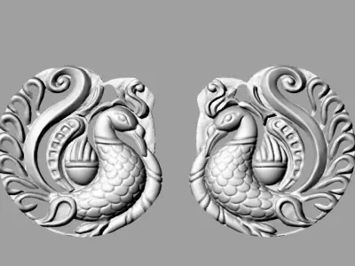 Peacock 3d model 3D print model