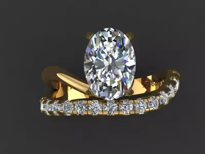 Luxury ring 3D print model get