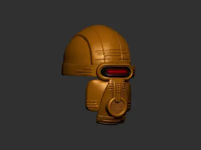 helmet high poly sculpt 3d printable  3D model 57