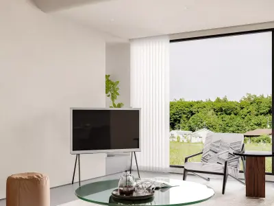 Modern living room dining room interior scenes 283 3D model