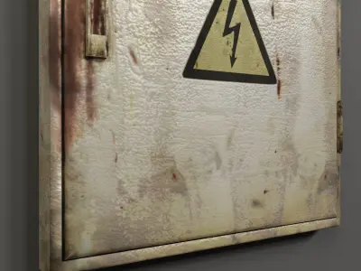 Electrical Box Old Low-poly 3D model