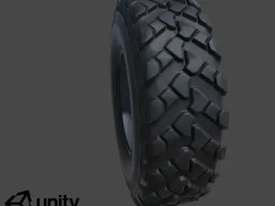 Rubber Tire  Low-poly   Game Ready  VR   AR 3D model Low-poly 3D model
