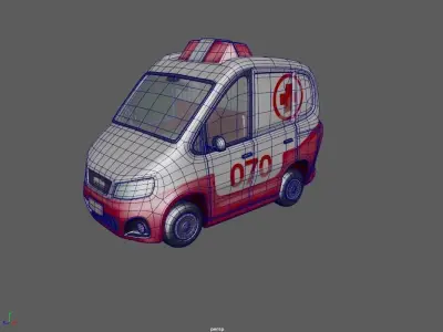 TOON Ambulance 02 3D model
