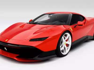 Ferrari SP38 Low-poly 3D model