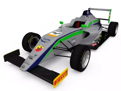 Tatuus T014 - Formula 4 - abarth Low-poly 3D model