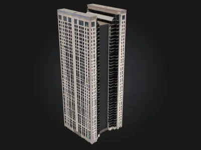 City Spire Tall Urban Landmark for Modern 3D model