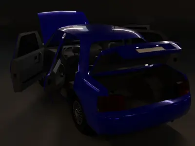 Original lowpoly toy car 3D model