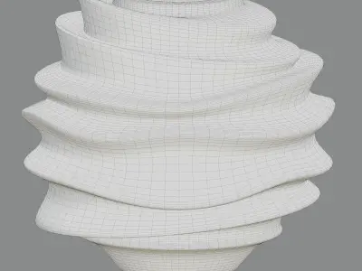 Vase19 wavy vase 3D model