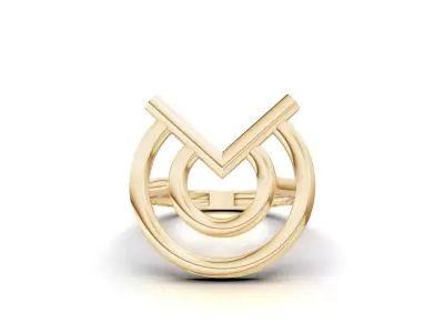 Minimal Abstract Ring 25 3D print model