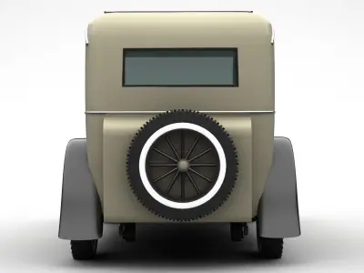 Antique Car Low-poly 3D model