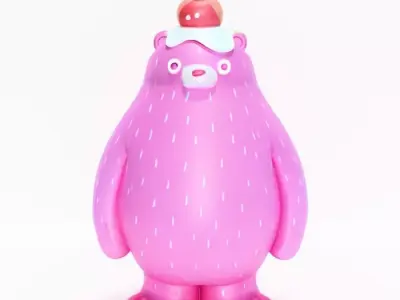 Ice Cream Bear toy 3D print model