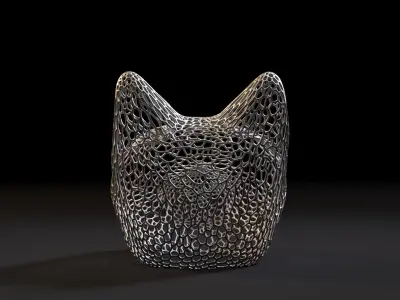 Cat head decor 3D print model
