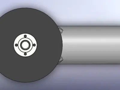 Angle grinder powertrain Low-poly 3D model