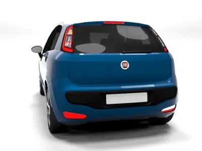 FIAT PUNTO EVO 5DOOR LOWPOLY Low-poly 3D model