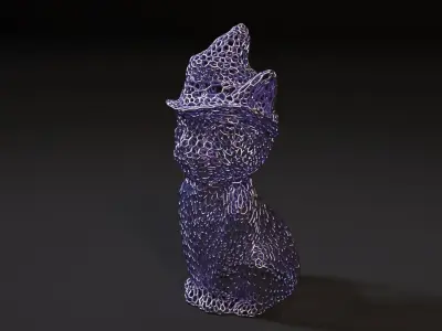 Cat in a hat 2 3D print model