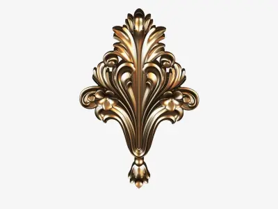Carved decor ornament for cnc 28 3D model