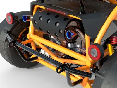 Ariel Nomad Buggy Car 2016 Game Ready Low-poly 3D model