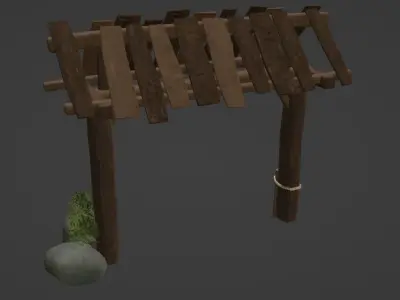 Medieval enter gate Free 3D model