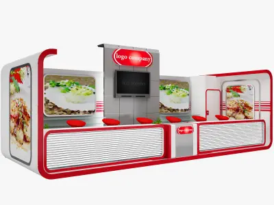 Booth Exhibition Stand a497 3D model