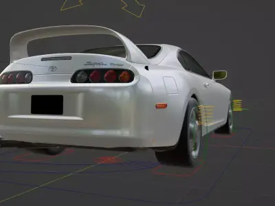 TOYOTA SUPRA 1995 MODEL SPORTS Low-poly 3D model