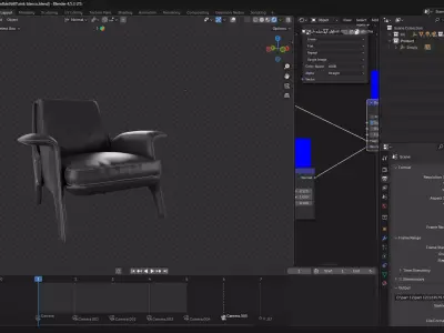leather Armchair 3D model purchase