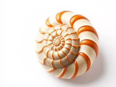Spiral Tangerine Seashell model pack Low-poly 3D model