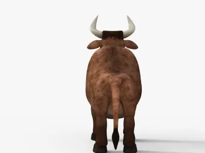 Cartoon Bull Low-poly 3D model shop