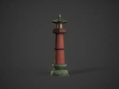Chinese Stone Lantern 3D model